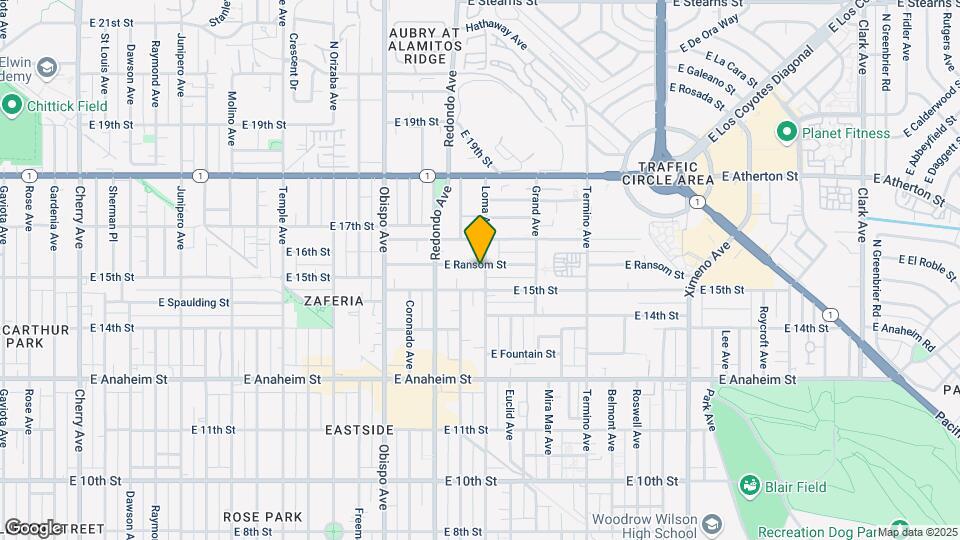 1535 Loma Ave Map and Location Details