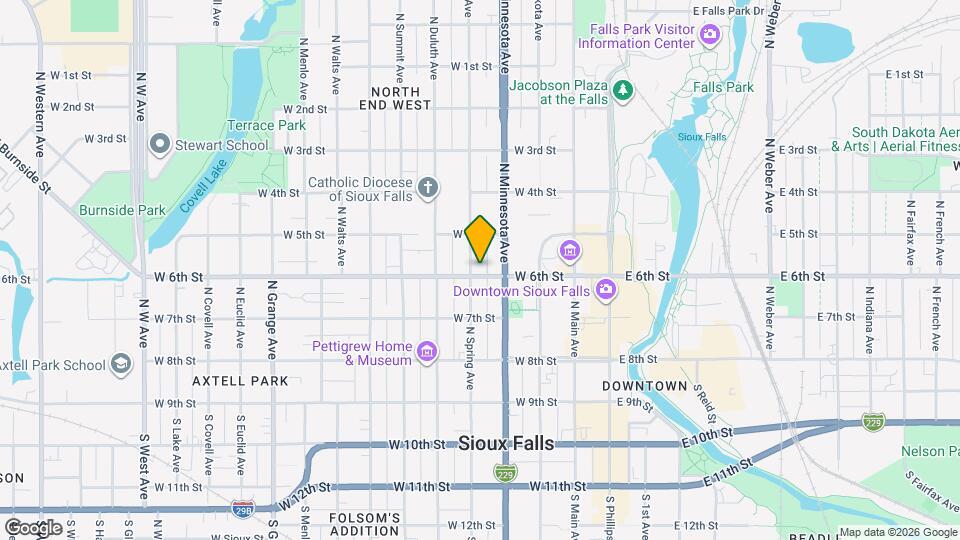 424 W 6th St Map and Location Details