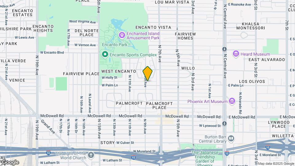 732 W Palm Ln Map and Location Details
