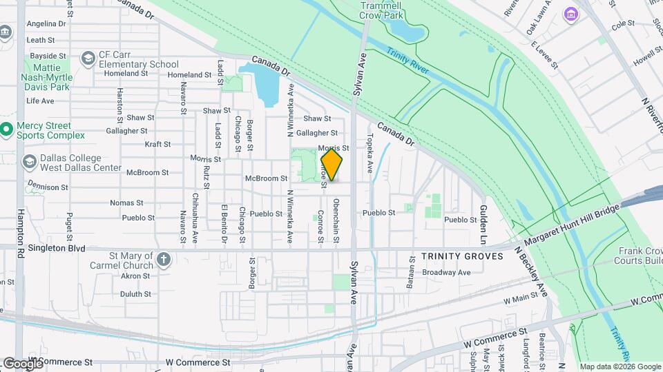 828 McBroom St Map and Location Details