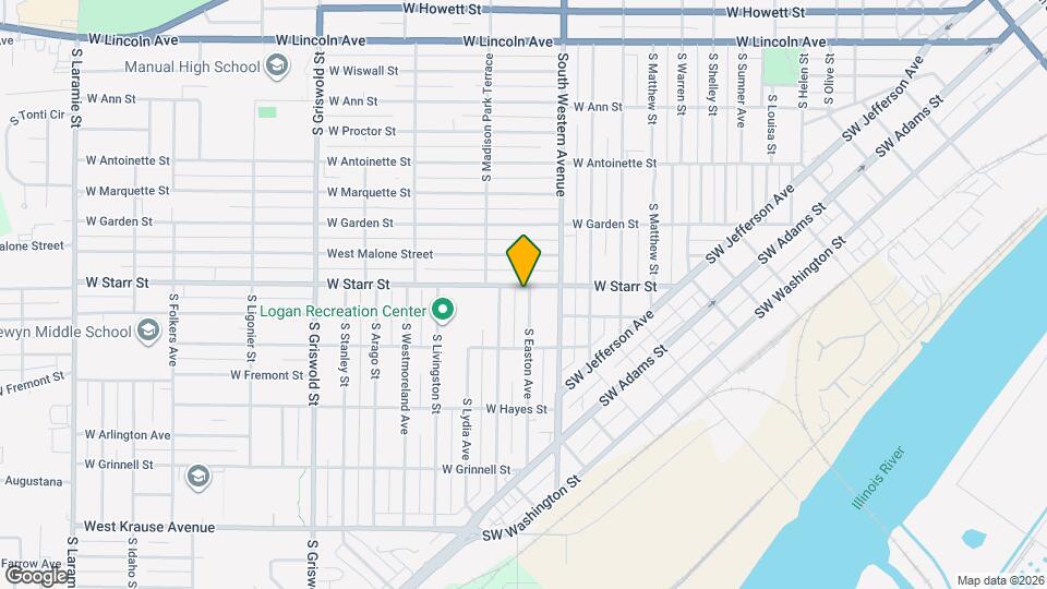 1305 S Easton Ave Map and Location Details