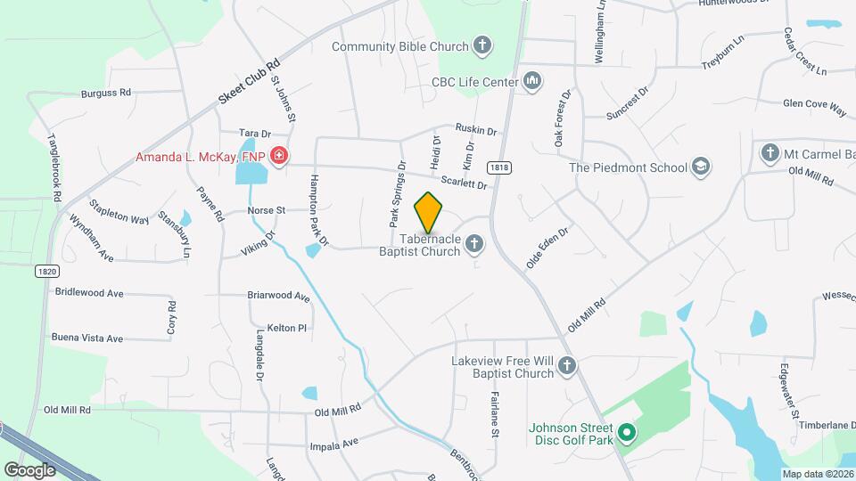 1225 Hampton Park Dr Map and Location Details