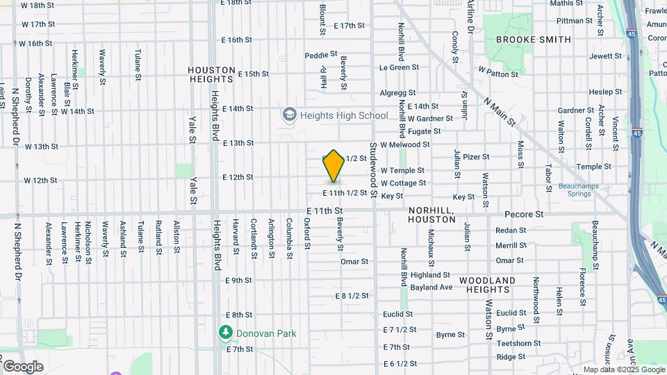 Houston Heights Beverly Apartments Mapa y Detalles de la Ubicación
