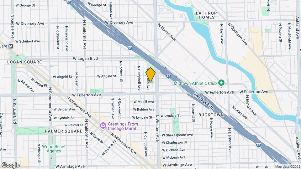 2429 N Artesian Ave Map and Location Details