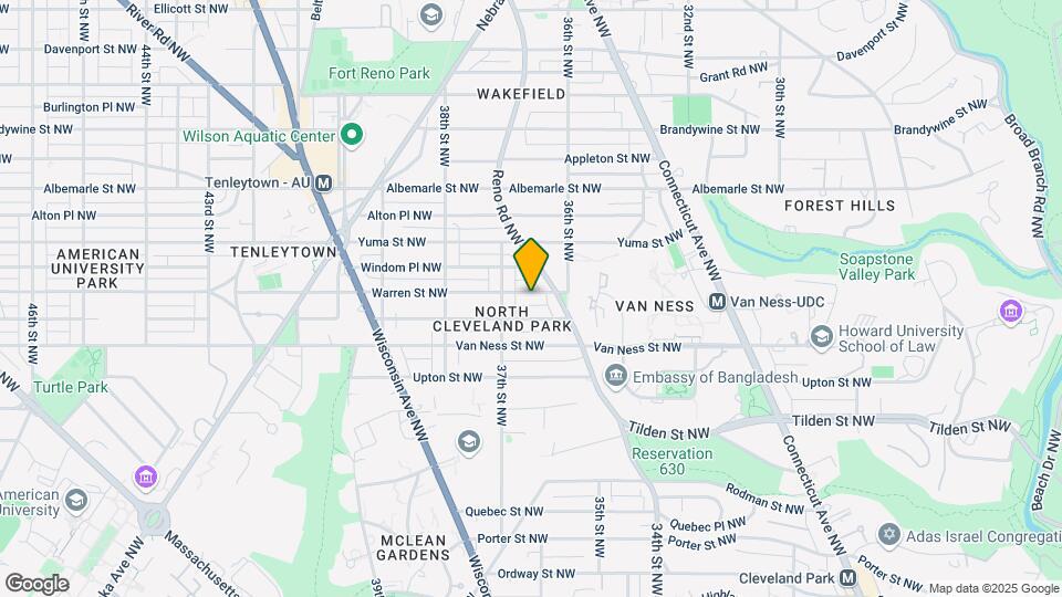 3618 Warren St NW Map and Location Details
