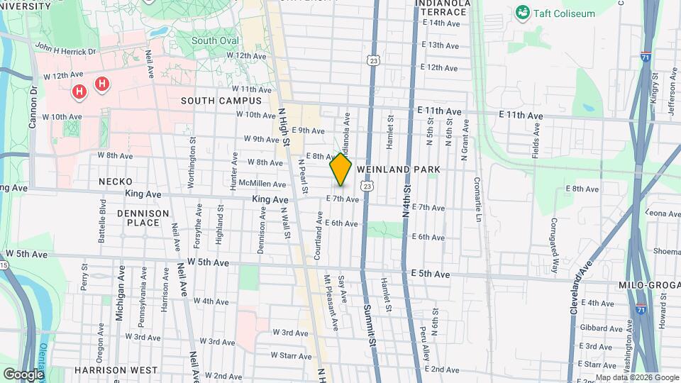 1369 Indianola Ave Map and Location Details