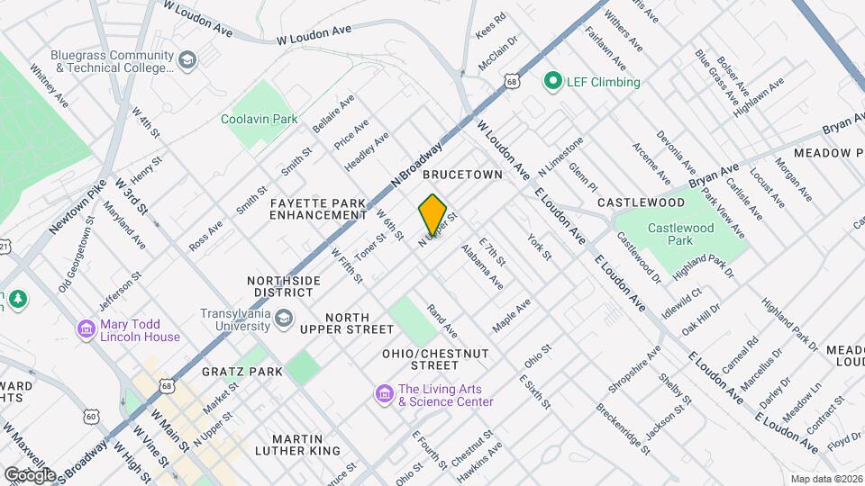 624 N Upper St Mapa y Detalles de la Ubicación