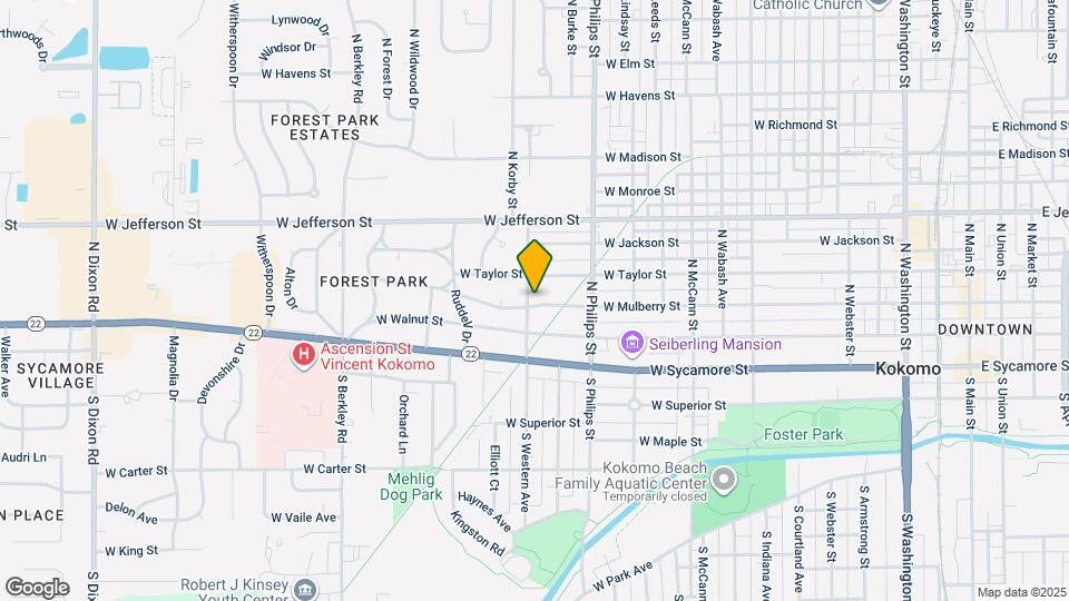1420 W Mulberry St Map and Location Details