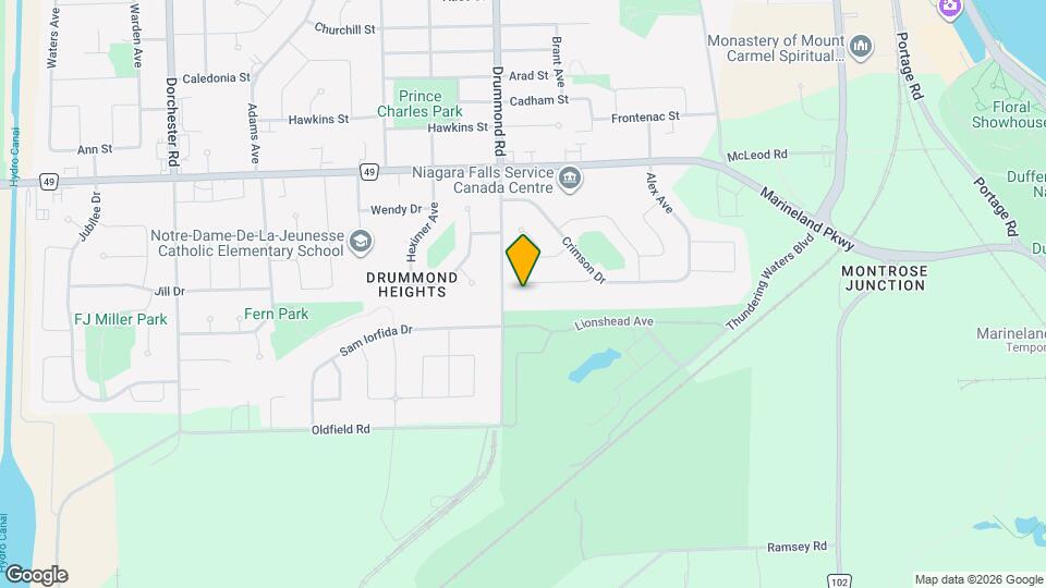 6166 Wildrose Crescent Map and Location Details