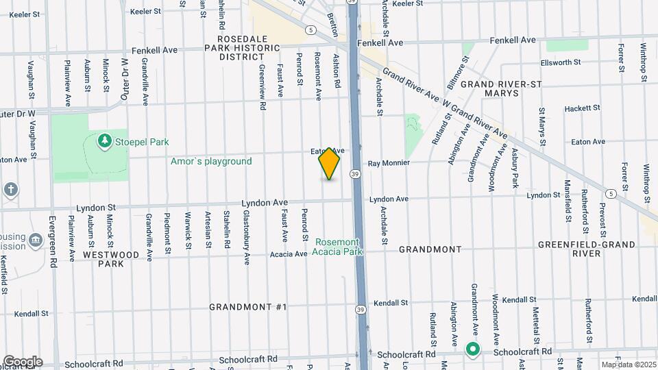 14544 Rosemont Ave Map and Location Details