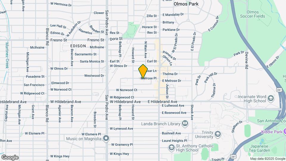 200 Melrose Pl Map and Location Details