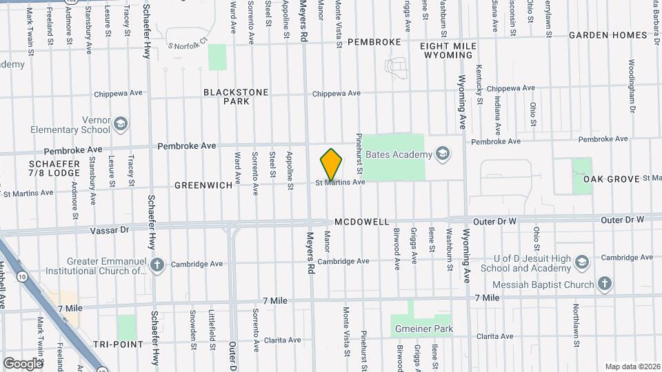 19506 Manor St Mapa y Detalles de la Ubicación