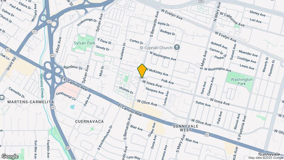 396 S Bernardo Ave Mapa y Detalles de la Ubicación