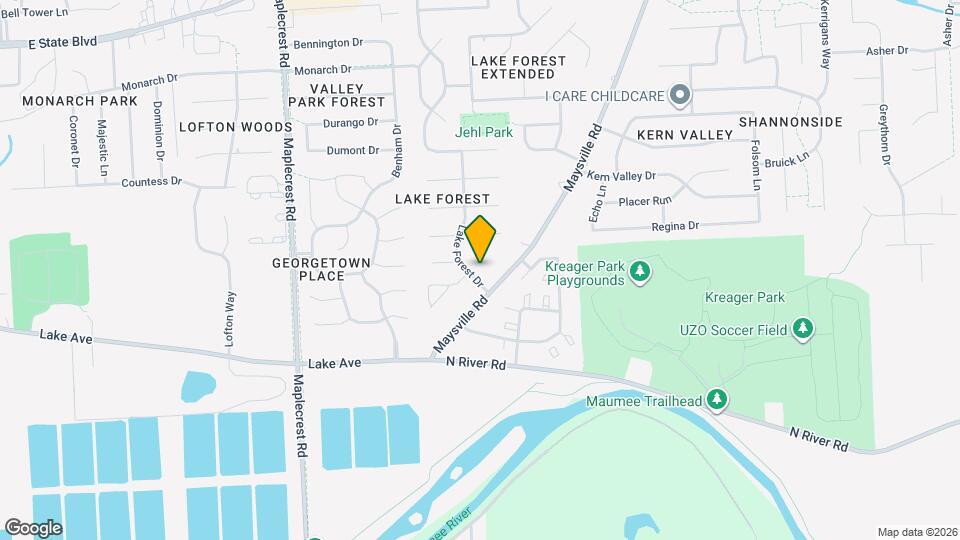1202 Lake Forest Dr Mapa y Detalles de la Ubicación