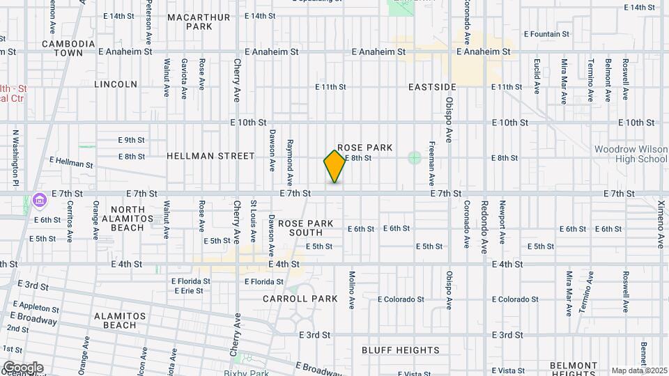 2521 E 7th St Map and Location Details