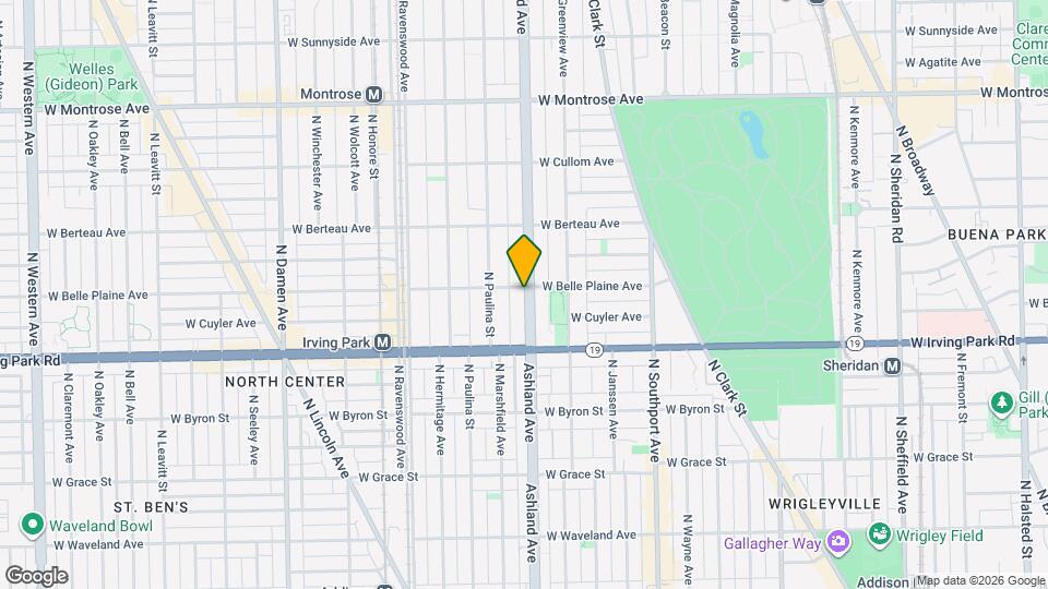 1601 W Belle Plaine Ave, Unit 1 Map and Location Details