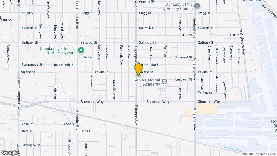 7338 Tujunga Ave Map and Location Details