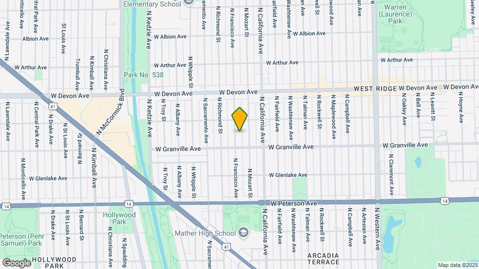 6231 N Francisco Ave Mapa y Detalles de la Ubicación