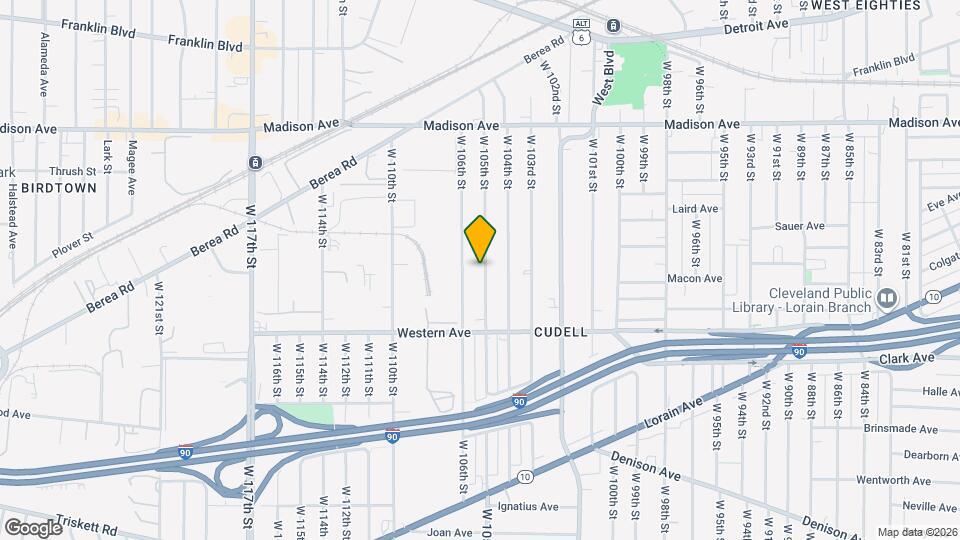 2170 W 105th St Map and Location Details