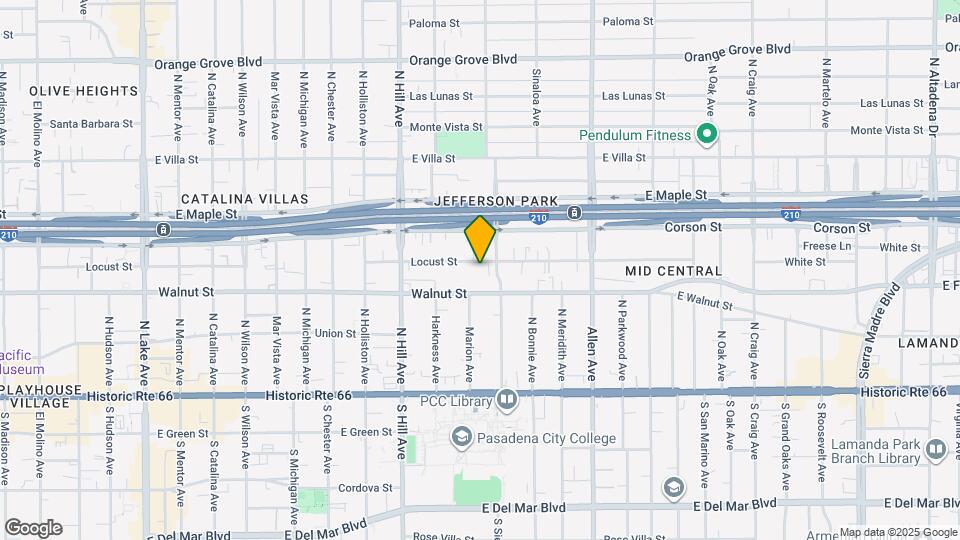 1570 Locust St Map and Location Details