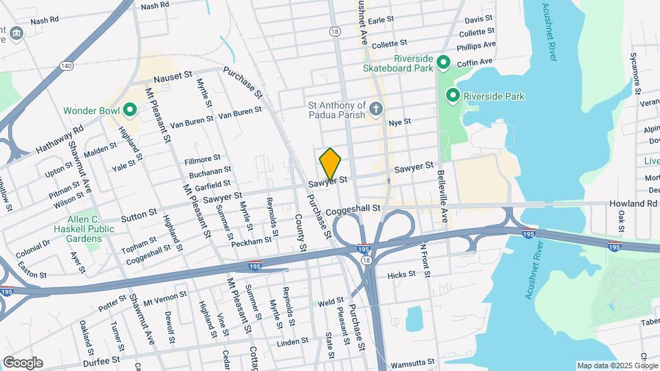 350 Sawyer St Mapa y Detalles de la Ubicación