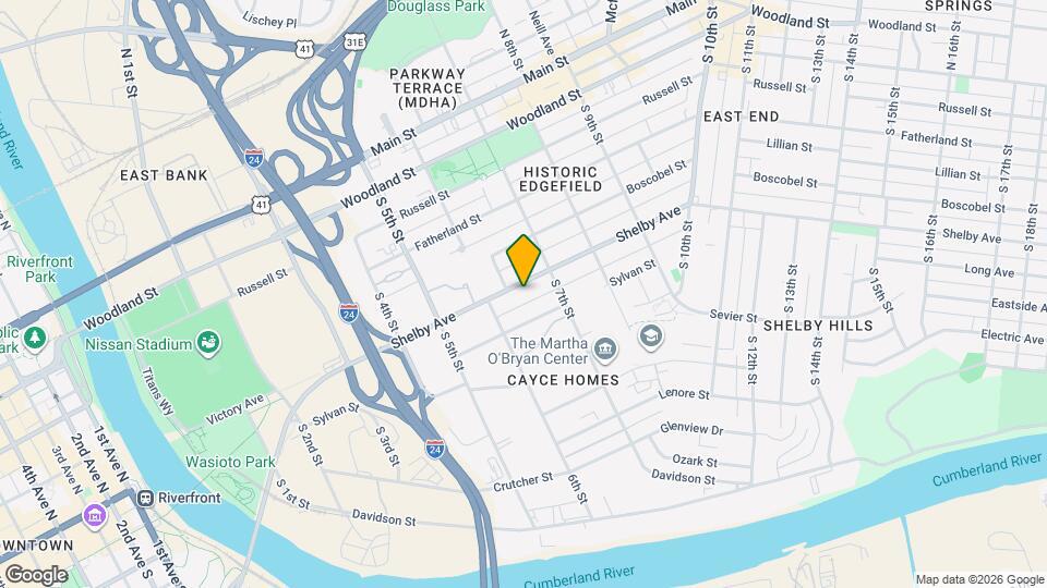 614 Shelby Ave Map and Location Details