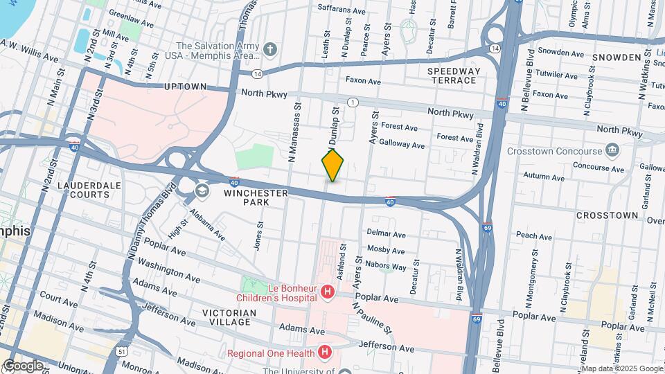 374 N Dunlap St Map and Location Details