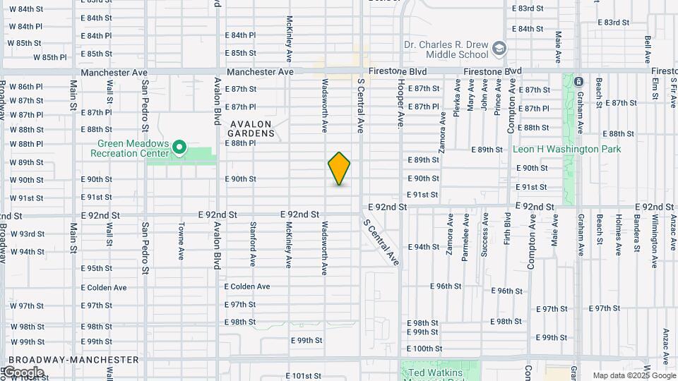 921 E 91st St Map and Location Details