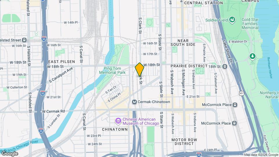 1900 S Clark St Map and Location Details