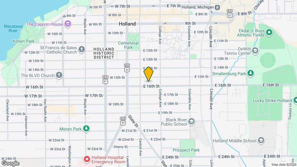 25 E 16th St Map and Location Details