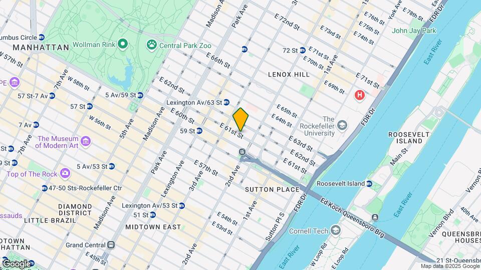 252 E 61st St Map and Location Details