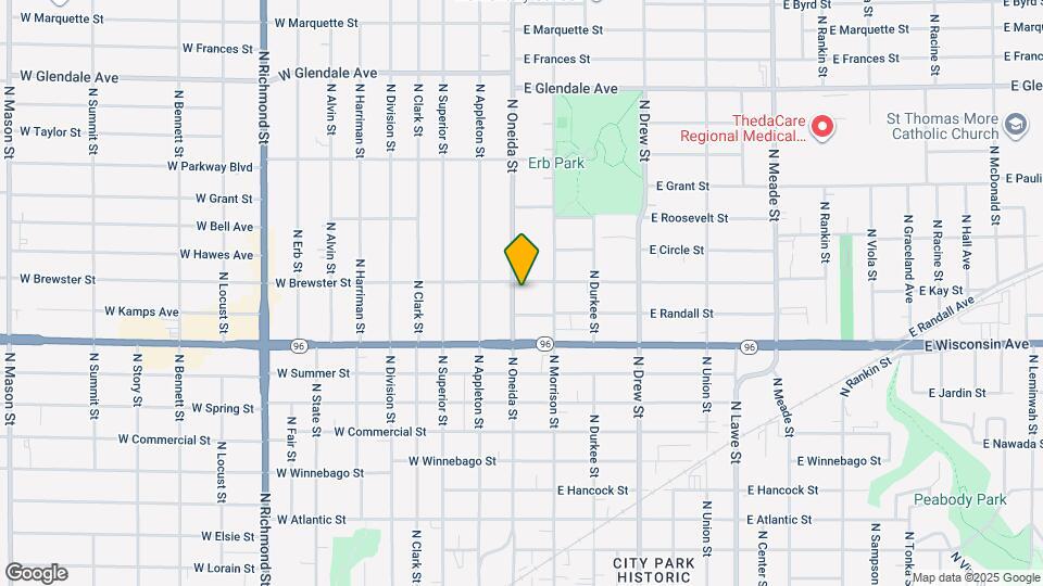 1420 N Oneida St Map and Location Details