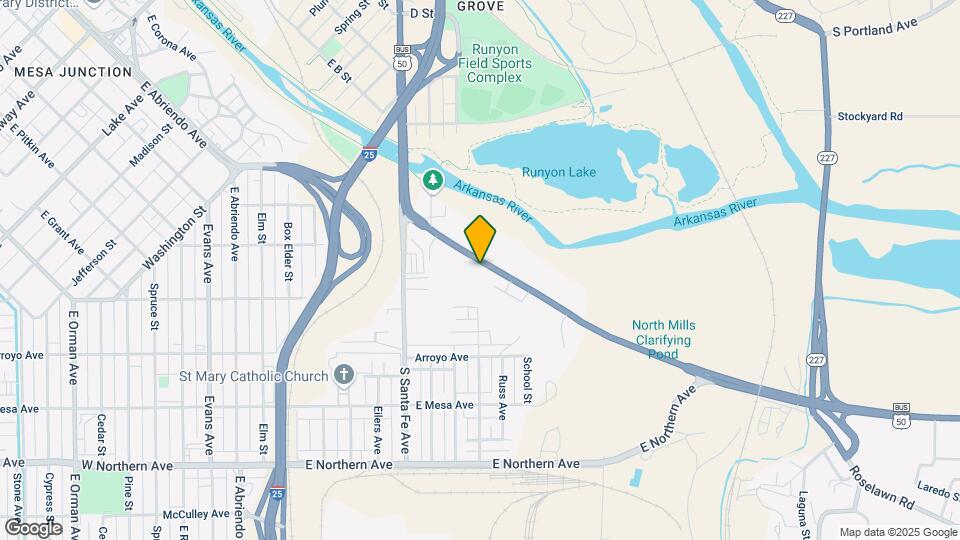400 Santa Fe Dr Map and Location Details