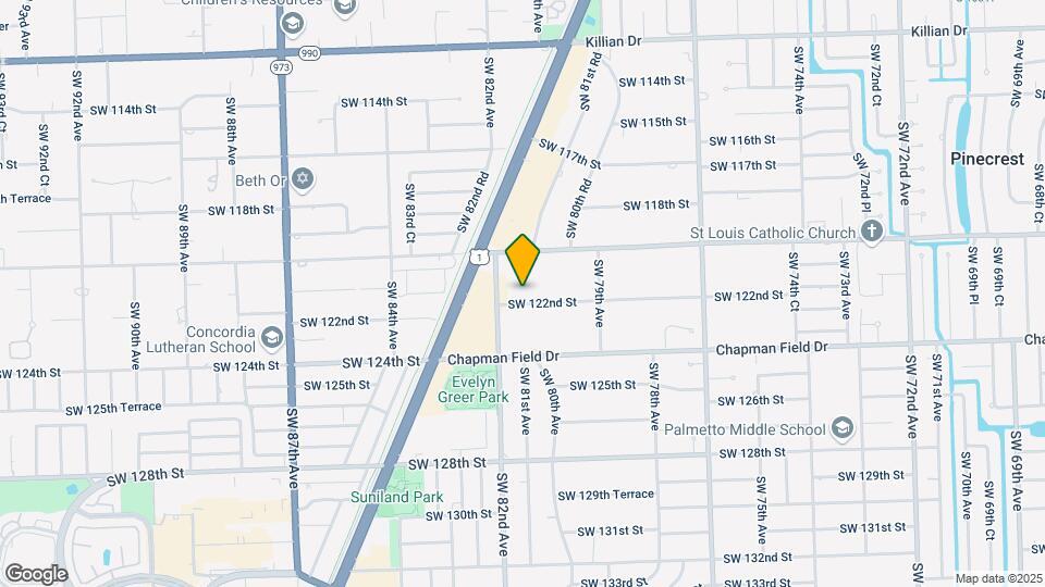 8055 SW 122nd St Map and Location Details