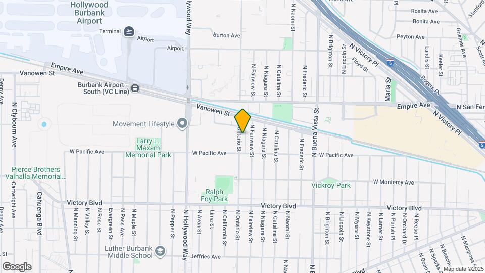 1960 N Ontario St Map and Location Details