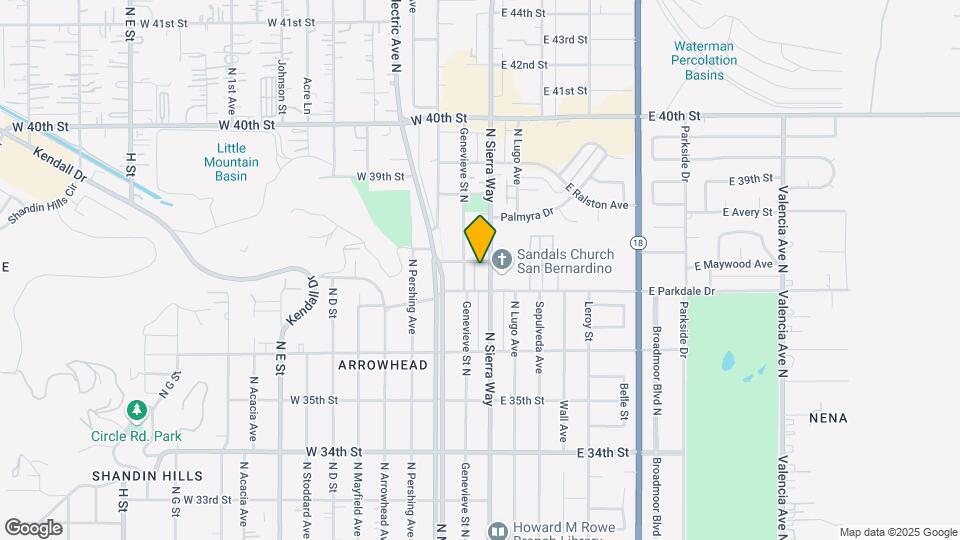 3776 N Sierra Way Map and Location Details