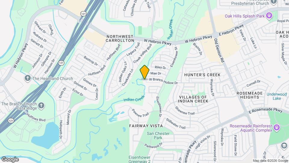 1365 W Branch Hollow Dr Mapa y Detalles de la Ubicación
