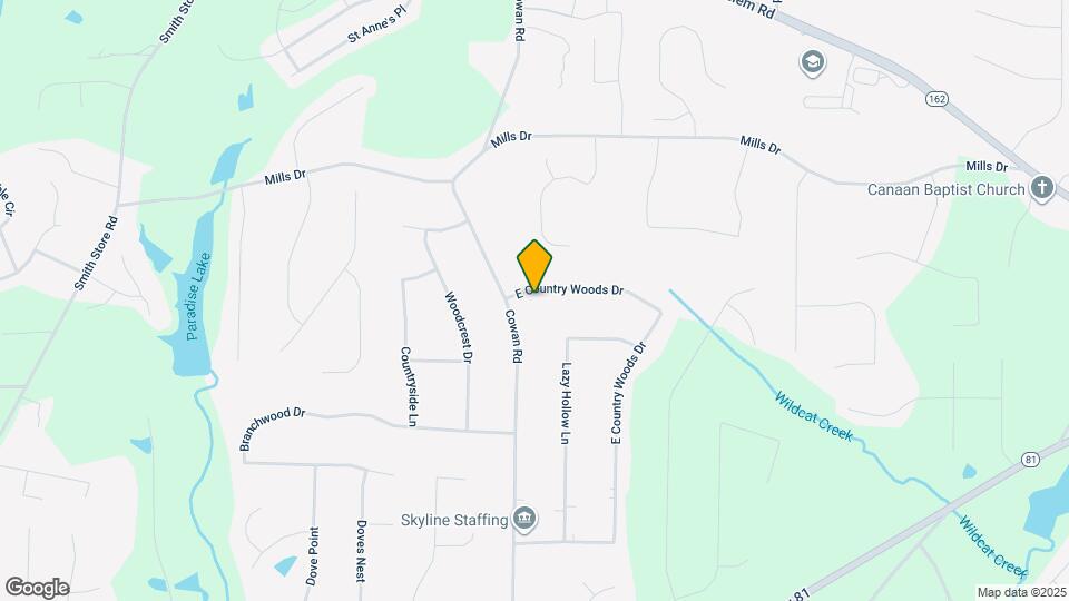 545 E Country Woods Dr Map and Location Details
