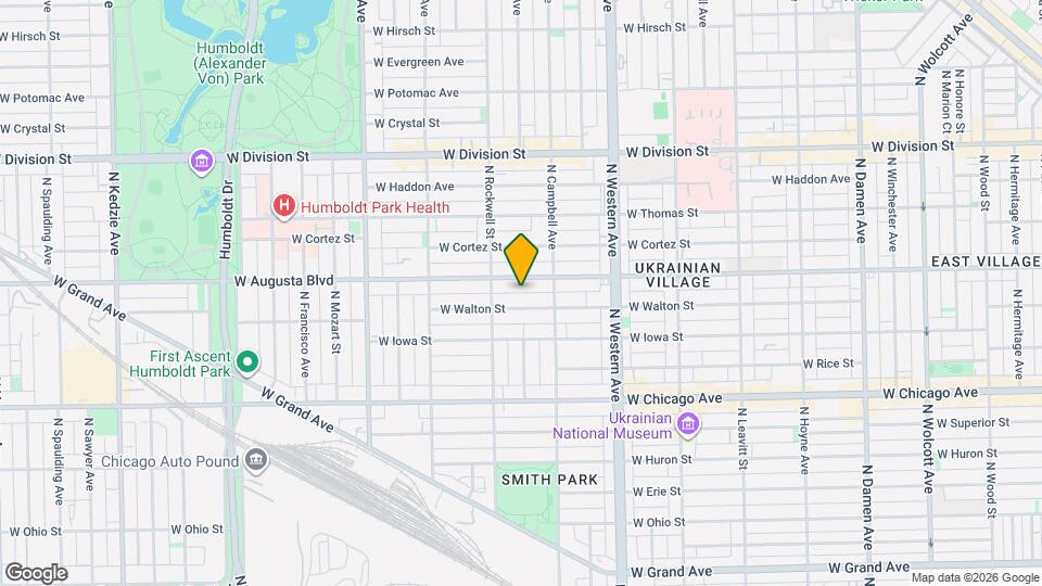 2531-2533 W Augusta Blvd, Unit 1F Map and Location Details