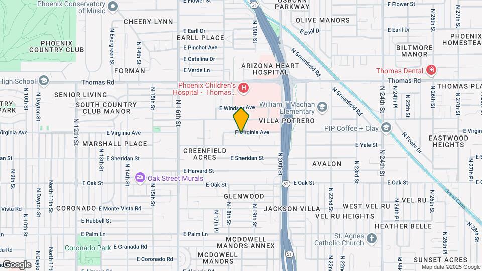 1821 E Virginia Ave Map and Location Details