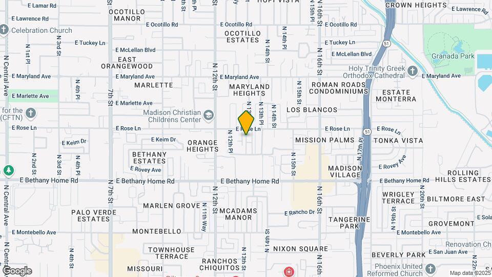 6130 N 12th Way Map and Location Details