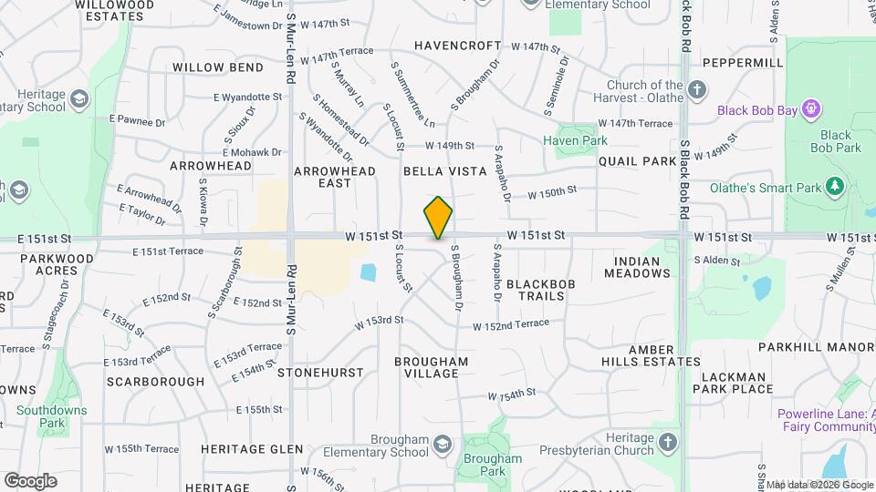 16008 W 151st Terrace Map and Location Details