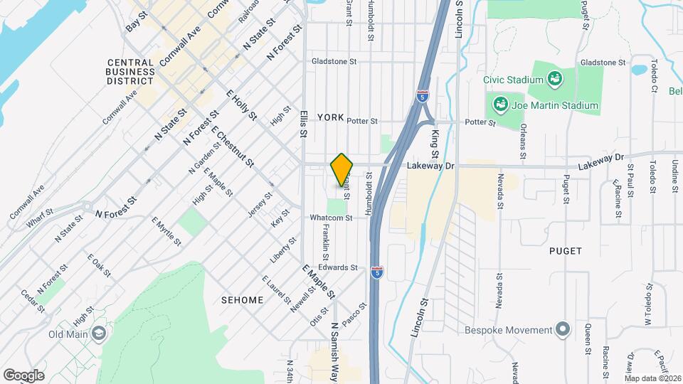 1233 Grant St Map and Location Details