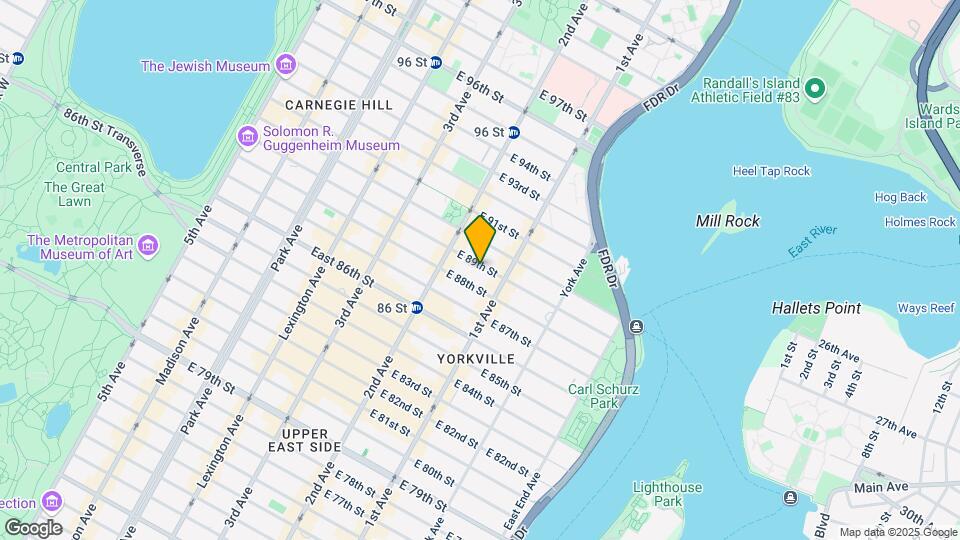 326 E 89th St Map and Location Details