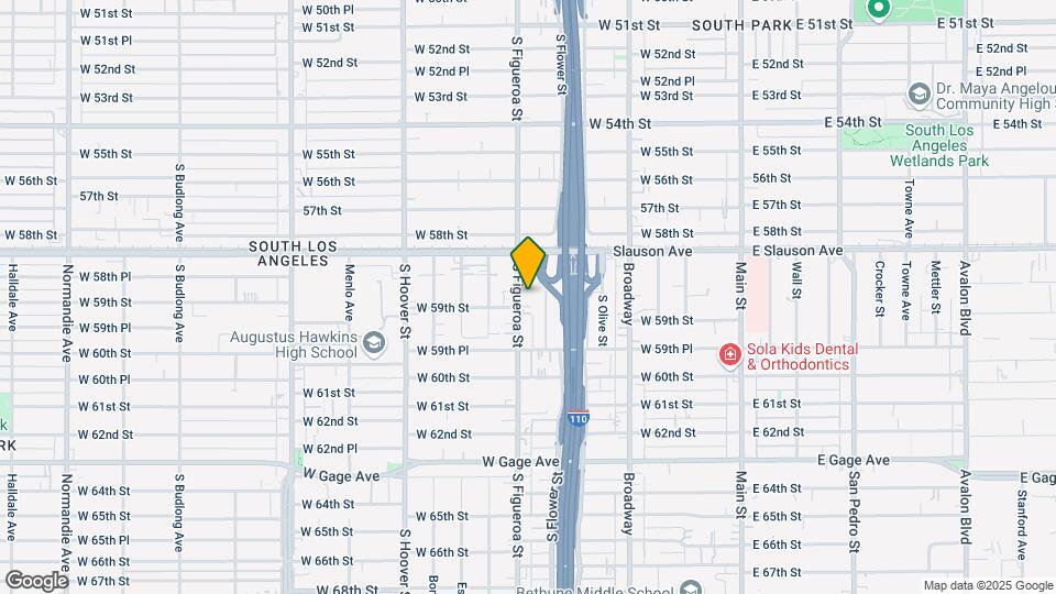 5870-5872 S Figueroa St Map and Location Details