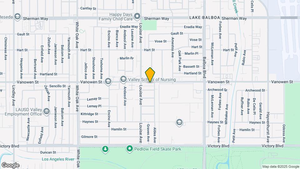 17226 Vanowen St Map and Location Details