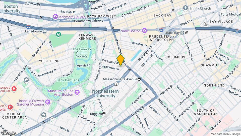 25 Saint Stephen St, Unit B-2 Mapa y Detalles de la Ubicación