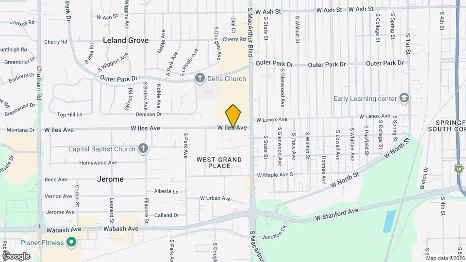 1028 W Iles Ave Map and Location Details