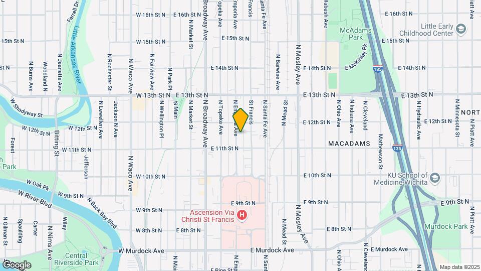1224 N Emporia St Map and Location Details