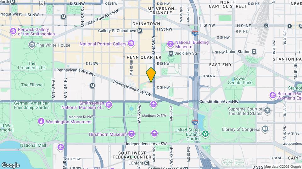 601 Pennsylvania Ave NW Mapa y Detalles de la Ubicación